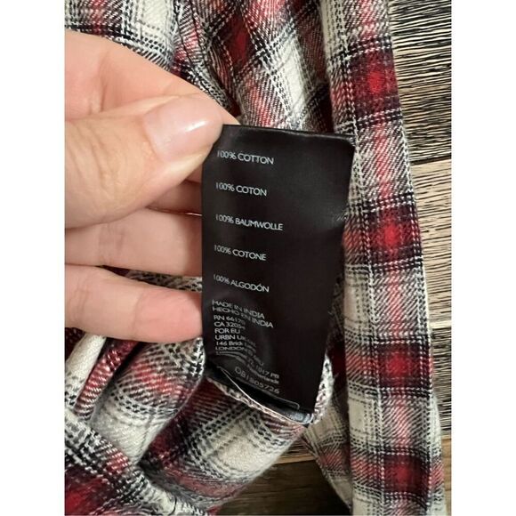 BDG NWT Urban Outfitters Dakota Cropped Flannel Button-Down Shirt XS - Picture 6 of 6